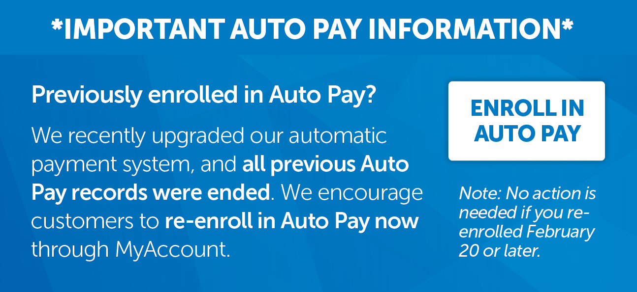 Important Auto Pay Information