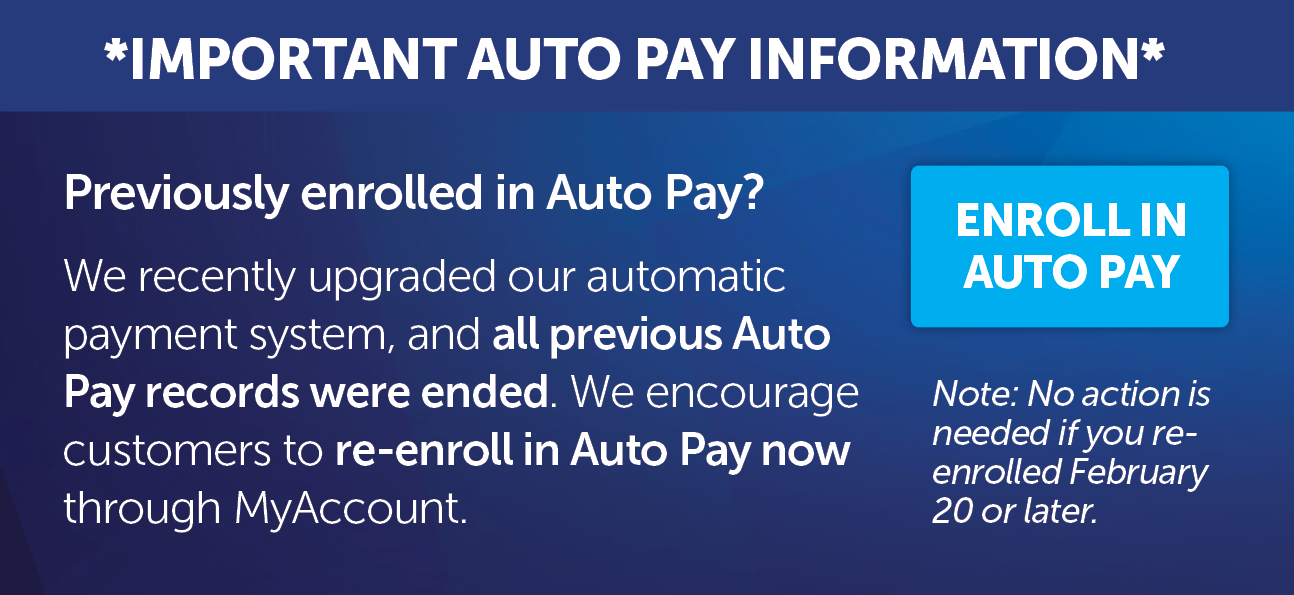 Important Auto Pay Information