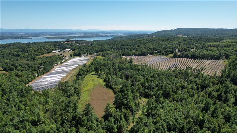 Moriah Community Solar project solar panels in the Adirondack region of New York